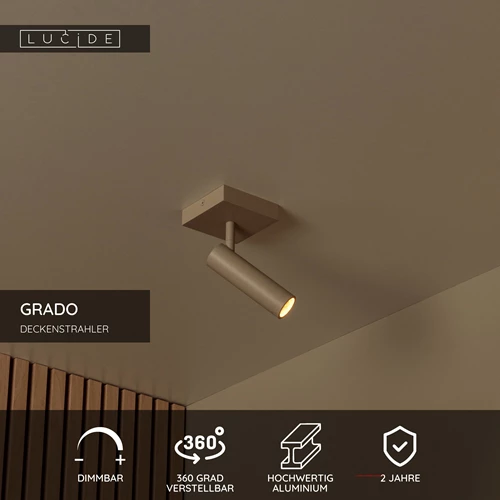 Lucide GRADO - Deckenstrahler - 1xGU10 (MR11) - Taupe - USP